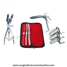 Hegar uterine dilator 3 pieces set,3-4, 9-10, 13-14, mathieu speculum, grave large, collin 3pcs